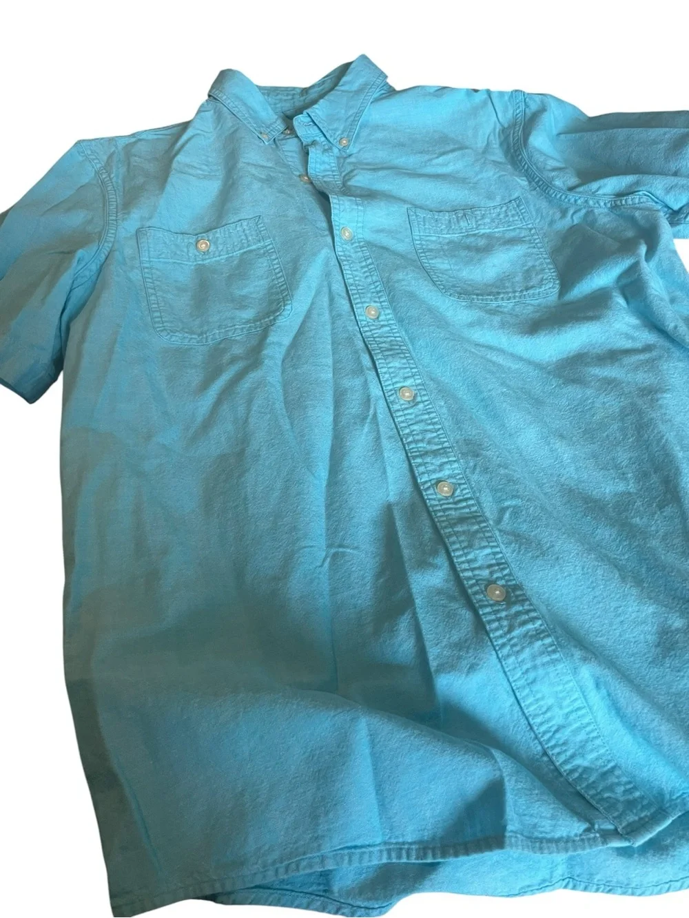Chaps Turquoise Button-Down Casual Shirt like new size large